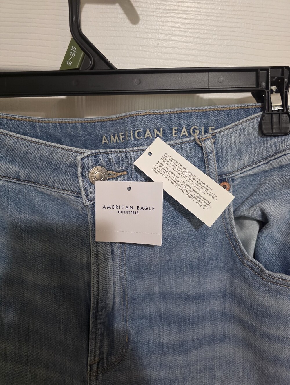 American Eagle Outfitters Light Wash Wide-Leg Jeans High Rise - Picture 3 of 5
